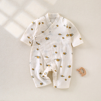 Vêtements pour bébé en mousseline, classe A, 100% coton gaze, fins, respirants, pyjamas d'été, barboteuses décontractées, ODM
