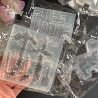 Moule en silicone sur le thème du jeu Minecraft pour la décoration de gâteaux