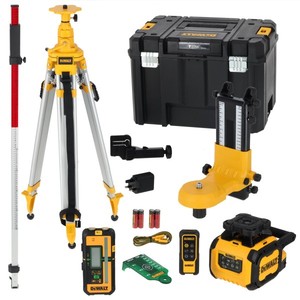 ชุดระดับเลเซอร์ DeWalt พร้อมขาตั้งกล้องและตัวรับสัญญาณสำหรับงานก่อสร้างและงานจัดตำแหน่ง - Product Image 1