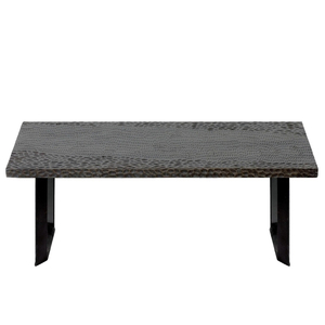 Mesa de Comedor de Madera de Mango con Estructura de Acero Ligero, Acabado en Madera Negra y Metal para Comedor Rústico Moderno, Muebles para el Hogar - Product Image 5