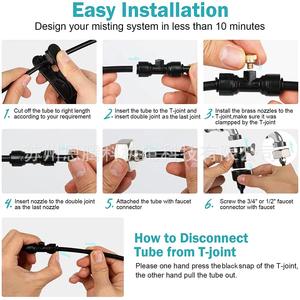 Système de brumisation avec câble de 25 m, 30 buses, commande manuelle, refroidissement de jardin, utilisation extérieure - Product Image 3
