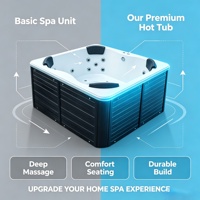 Spa extérieur pour 4 à 5 personnes, bain à remous de luxe avec hydromassage, piscine de relaxation pour jardin et cour, personnalisation OEM ODM