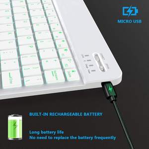 Custom bluetooth Keyboard Teclado Inalambrico Slim Bt Rgb Keyboard logo Trading Keyboard for ipad A16 - Product Image 5