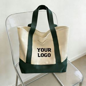 <b>Extra</b> Heavy-Weight <b>Large</b> Personalized Reusable Custom Tote Shopping Bags Cotton Canvas Bag - Product Image 1