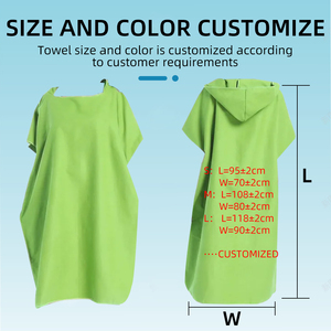 Cá nhân kháng khuẩn sợi nhỏ Poncho nhanh chóng khô Hood khăn cho người lớn Bath & bãi biển sử dụng in thiết kế - Product Image 4