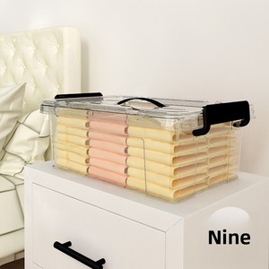 Contenitore Rettangolare in PP per Vestiti con Manici Trasparenti, Capacità 60L-70L, Durevole, Moderno e Minimalista per Uso Domestico - Product Image 4