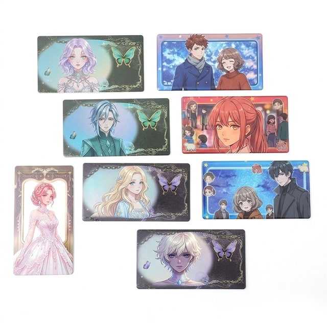 OEM Iridescent Surface Character Trading Cards Butterfly Pattern Collectible Card Deck Paper Durable Eco-Friendly