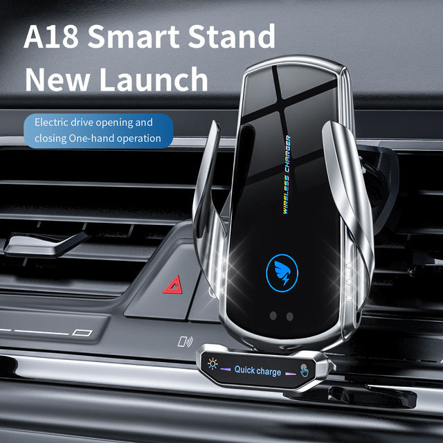 Car Phone Holder Magnetic Mount Car Phone Holder & Wireless Charger for Any Phone