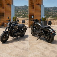 Appuie-dos passager pour moto Benda Chinchilla 350 450 500 avec coussin en cuir PU et porte-bagages arrière en alliage d'aluminium