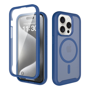 <span class=keywords><strong>Coque</strong></span> de téléphone magnétique à protection 360° pour <span class=keywords><strong>iPhone</strong></span> 15 <span class=keywords><strong>Pro</strong></span> Max, <span class=keywords><strong>coque</strong></span> en TPU+PC transparente, protection d'écran intégrée, <span class=keywords><strong>coque</strong></span> pour <span class=keywords><strong>iPhone</strong></span> - Product Image 1