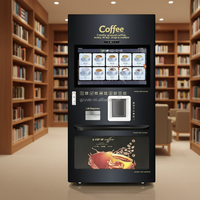 Distributeur automatique de thé et de café avec lecteur de code QR, machine à café commerciale, distributeur automatique de café à écran tactile