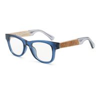 Monture de lunettes de vue rétro ultra légère TR90 avec branches anti-lumière bleue unisexe 6940
