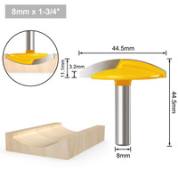 Horizontal Couronne Routeur Bit Cap Moulage Routeur Bit 6mm 1/4mm 8mm Tige Bois Outils De Coupe En Carbure De Tungstène Fraise