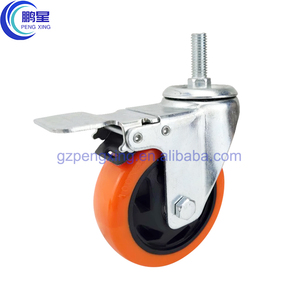 Roulettes fixes droites Pengxing en PVC/PU, roues en caoutchouc, 3/4/5 pouces, roulettes industrielles de moyenne capacité à vendre - Product Image 4