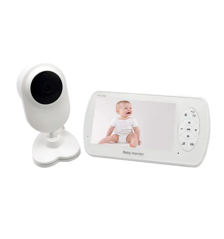 Smart 4.3インチLCD Wireless Temperature Sleeping Sound Alarm 2 Way Audio HD 1080P Video Baby MonitorとCameraとAudio