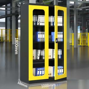 Gabinete de Herramientas Compacto, Comercial e Independiente con Cuatro Niveles y Sin Paneles Colgantes en Color Negro y Amarillo. - Product Image 2