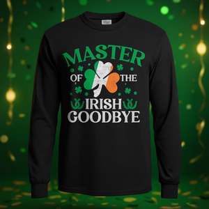 Camiseta de Manga Larga del Día de San Patricio, Maestro del Saludo Irlandés, Producto Promocional de Despedida - Product Image 3