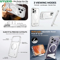 Coque Ultra Mince avec Support Magnétique et Béquille Robuste pour iPhone 16 15 14 13 12 Pro Max 11 17 13 Mini