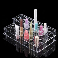 Nouveau présentoir à vernis à ongles en acrylique transparent DPP 10NPH-T, organisateur de maquillage avec capacité de 60 flacons