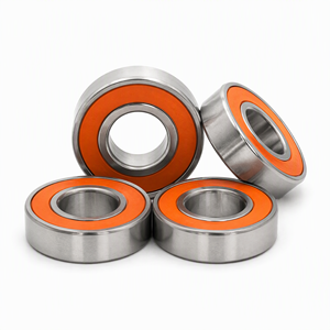 Roulement à billes hybride céramique en acier inoxydable S695C-2OS 5x13x4mm avec joints orange pour moulinets de pêche - Product Image 1
