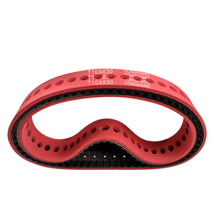YONGHANG Timing Belt T10X630 Red <b>Rubber</b> Synchronous Belt For Packaging <b>Machinery</b> Customizable - Product Image 1