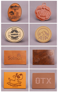 Étiquettes en cuir véritable et en cuir PU personnalisées en gros, vierges, avec logo gaufré ou en relief pour vêtements, chapeaux et sacs - Product Image 5