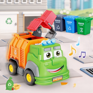 Camión de Basura de Juguete con Luces y Sonidos, Simulación de Gestión de Residuos, Educativo, de Plástico, con Batería Recargable - Product Image 2