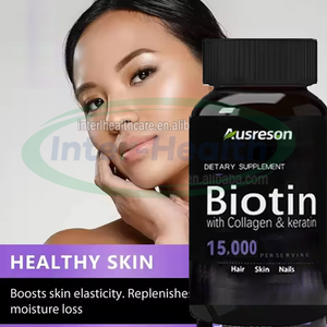 Ausreson Cápsulas de Biotina Suplemento PARA LA Piel <span class=keywords><strong>L</strong></span> Glutationes y Biotina <span class=keywords><strong>Super</strong></span> Vitamina C Cápsulas de Colágeno para Blanquear La Piel - Product Image 2