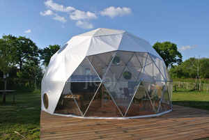 เต็นท์โดมตั้งแคมป์กลางแจ้ง5ม. พร้อมผ้าพีวีซีหรูหราเสาอลูมิเนียมทันสมัยสำหรับงานแสดงสินค้าในโรงแรมการตั้งแคมป์ออกแบบโลโก้ได้ตามต้องการ - Product Image 4
