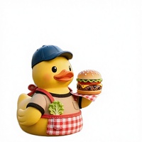 Décoration d'intérieur moderne : Figurine de canard de Hambourg en résine faite à la main, amusante, pour cosplay de serveur, ornements d'intérieur, artisanat pour salon