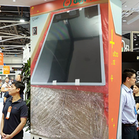 FHD 21.5 inci layar LCD TFT, kecerahan tinggi hiasan dinding mesin iklan aplikasi industri tanda digital