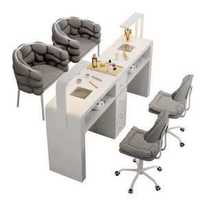 New Style Modern Beauty Wholesale Nail Salon Furniture Sets Salon <b>Manicure</b> Desk Nail <b>Table</b> and Chair - Product Image 3