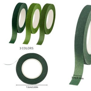 Cinta Floral Esencial Verde de 30 Yardas, Set de 3 Tonos Más Populares para Envolver Flores sin Costuras y Manualidades con Limpiapipas - Product Image 3