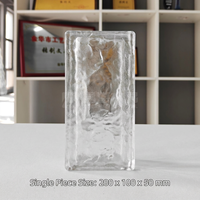 Brique de verre transparente Ice Shadow, bloc creux pour la maison, le bureau, la salle de bain