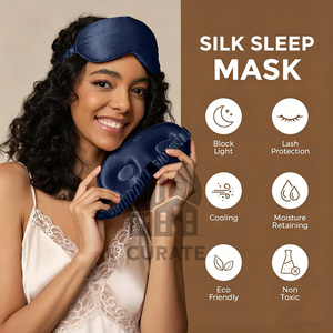 Masque de sommeil en forme de cocon rembourré avec logo personnalisé, 100% soie de mûrier naturelle, masque oculaire occultant complet, masque de sommeil de nuit confortable et luxueux - Product Image 3