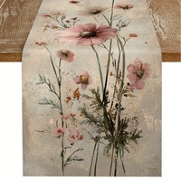Nappe de table personnalisable, motif floral pastoral moderne, imprimé citrouille, pour Thanksgiving, écologique, imperméable, résistante à l'huile et à la chaleur