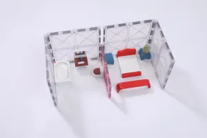 Kinder-Familienspielzeug ABS-Magnetbausteine transparente Bausteine pädagogische Spielzeuge Rätsel für Kinder