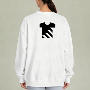 Felpa girocollo oversize da <span class=keywords><strong>donna</strong></span> in cotone pesante a tinta unita con doppia linea, spalle scese, casual per tutti i giorni - Product Image 4