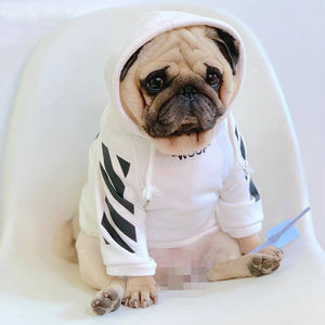 Vente en gros OEM fabricant d'usine fournisseur vêtements classiques de luxe écologiques en coton pour animaux de compagnie sweat à capuche chaud mode avec logo personnalisé - Product Image 3