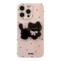Étui de protection pour téléphone portable souple style film, motif pois inspiré d'Instagram, style coréen, pour iPhone 16/15 Pro Max/13/17