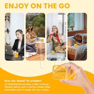OEM Bande de film orale soluble Supplément de vitamine curcumine Bonbons gommeux de soutien énergétique au curcuma pour adultes Usage quotidien - Product Image 4