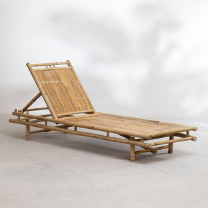 Grossiste vietnamien Lit de soleil en bambou pour piscine Relaxation Bain de soleil naturel Lits d'extérieur Chaises longues - Product Image 1