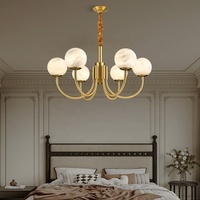 Nordique villa salon lustre en marbre moderne minimaliste chambre étude albâtre lumière designer modèle chambre salle à manger lampe