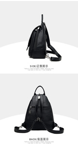 Factory Direct Sales New PU <b>Leather</b> Bag <b>Large</b> Capacity Waterproof Anti Theft <b>Backpack</b> for Women - Product Image 4