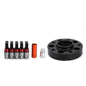 Modified Wheel Hub <b>Flange</b> 112mm PCD 5 Hole Aluminum Alloy Black For Audi Q5 Retrofit Upgrade M14x1.5 <b>Bolts</b> Included - Product Image 1