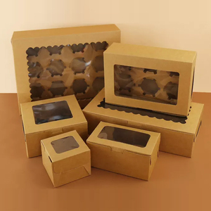 Boîte à gâteau de mariage à fenêtre transparente personnalisée emballage en carton de qualité alimentaire éponge de stratification mate pour <span class=keywords><strong>livre</strong></span> de cupcakes d'<span class=keywords><strong>anniversaire</strong></span> - Product Image 5