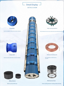 Bomba de Agua Eléctrica <span class=keywords><strong>Solar</strong></span> Sumergible de Alta Elevación para Pozos Profundos de 20 HP y 30 HP - Product Image 4