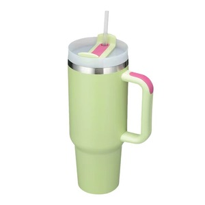 Nouvelle tendance 40oz double paroi en acier inoxydable isolé tasse à <span class=keywords><strong>café</strong></span> poignée paille classique conception sous vide - Product Image 5
