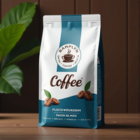 Sacs à café à fond plat de 250g, 500g, 1kg, sacs à café vides personnalisés, sacs d'emballage pour grains de café imprimés sur mesure