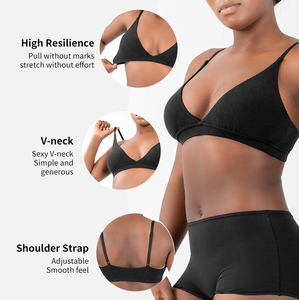 Sk1233 Bralette triangulaire 90% coton pour filles avec bretelles réglables vêtements de salon sous-vêtements élastiques de soutien soutien-gorge de yoga - Product Image 6